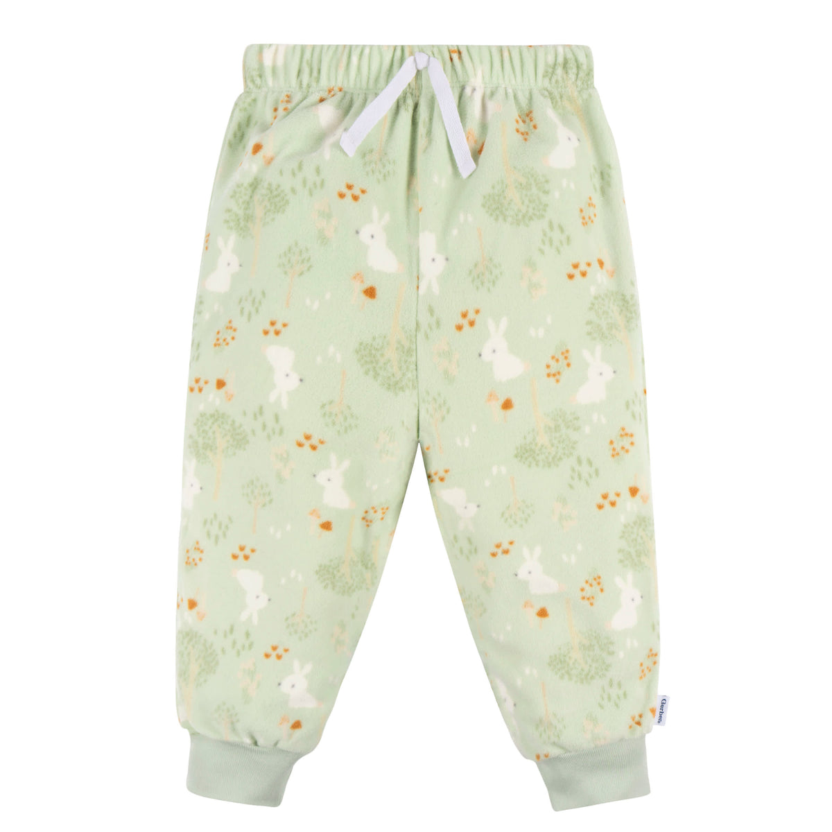 2-Piece Infant & Toddler Girls Green Forrest Fleece Pajamas, view 4