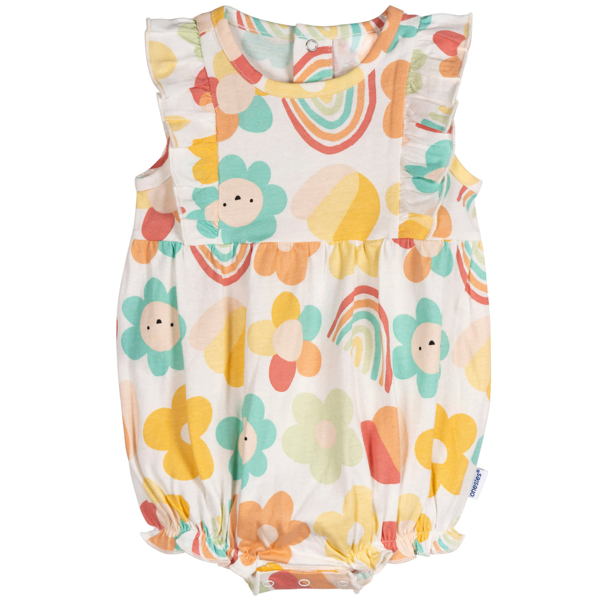 3-Pack Baby Girls Garden Rompers, view 6
