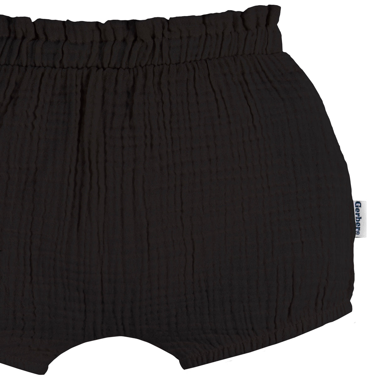 3-Pack Baby Girls Pink/Dot/Black Gauze Bubble Short, view 3