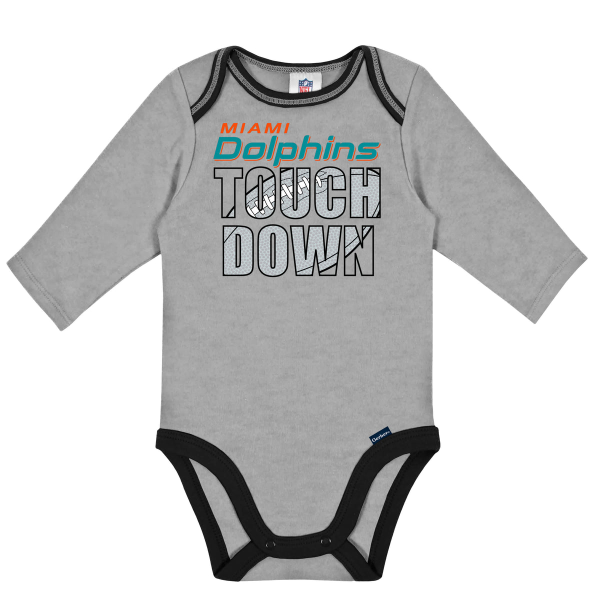 2-Pack Baby Boys Dolphins Long Sleeve Bodysuits, view 2