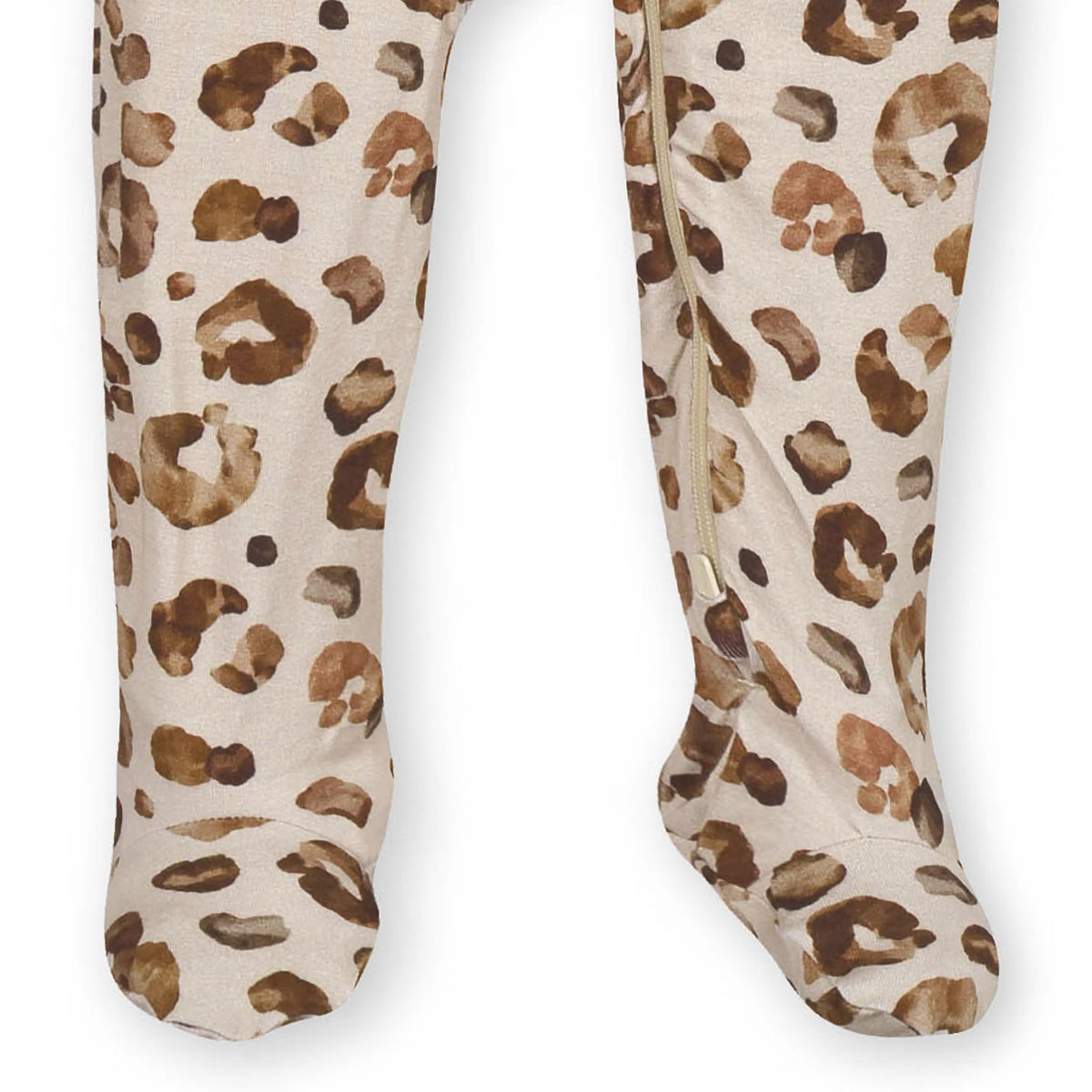 Baby & Toddler Spotted Leopard Buttery Soft Viscose Made from Eucalyptus Snug Fit Footed Pajamas, view 8