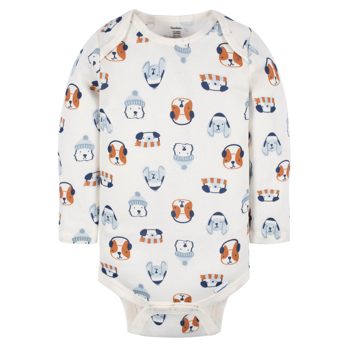 6-Pack Baby Boys Snow Much Fun Long Sleeve Onesies Bodysuits, view 8