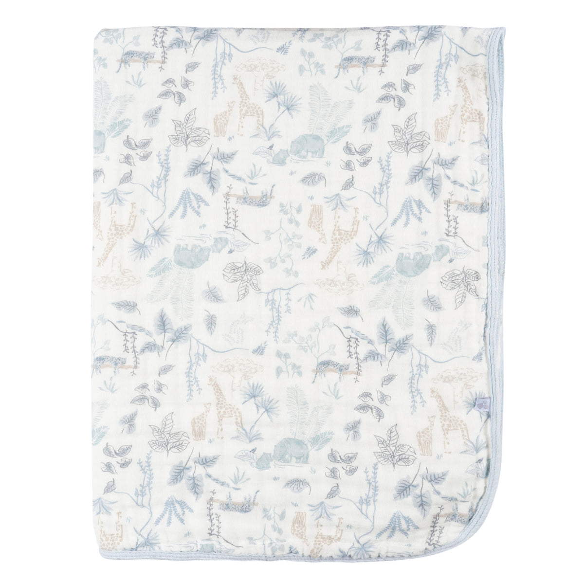 Baby Boys Muslin Blue Blanket, view 2