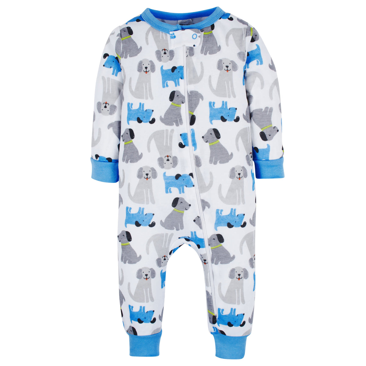 3-Pack Baby & Toddler Boys Stripes & Doggies Snug Fit Footless Pajamas, view 5