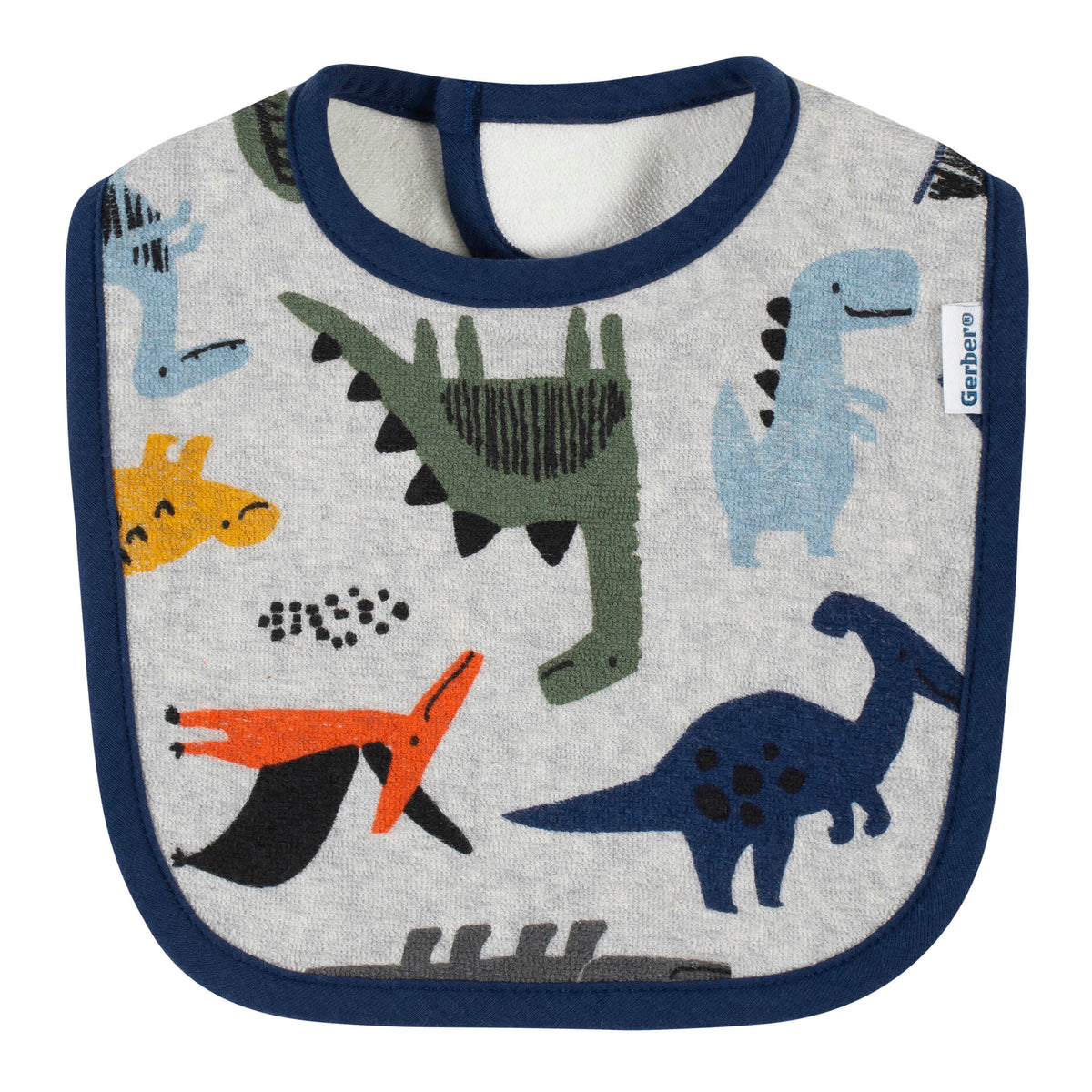 4-Pack Baby Boys Dino Dribbler Bibs, view 3