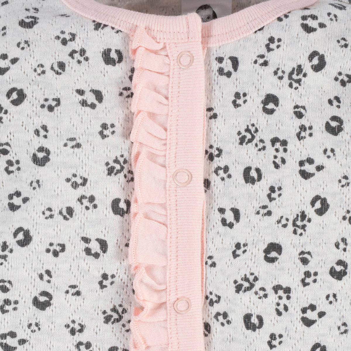 2-Piece Baby Girls Leopard Coverall & Headband Set, view 4