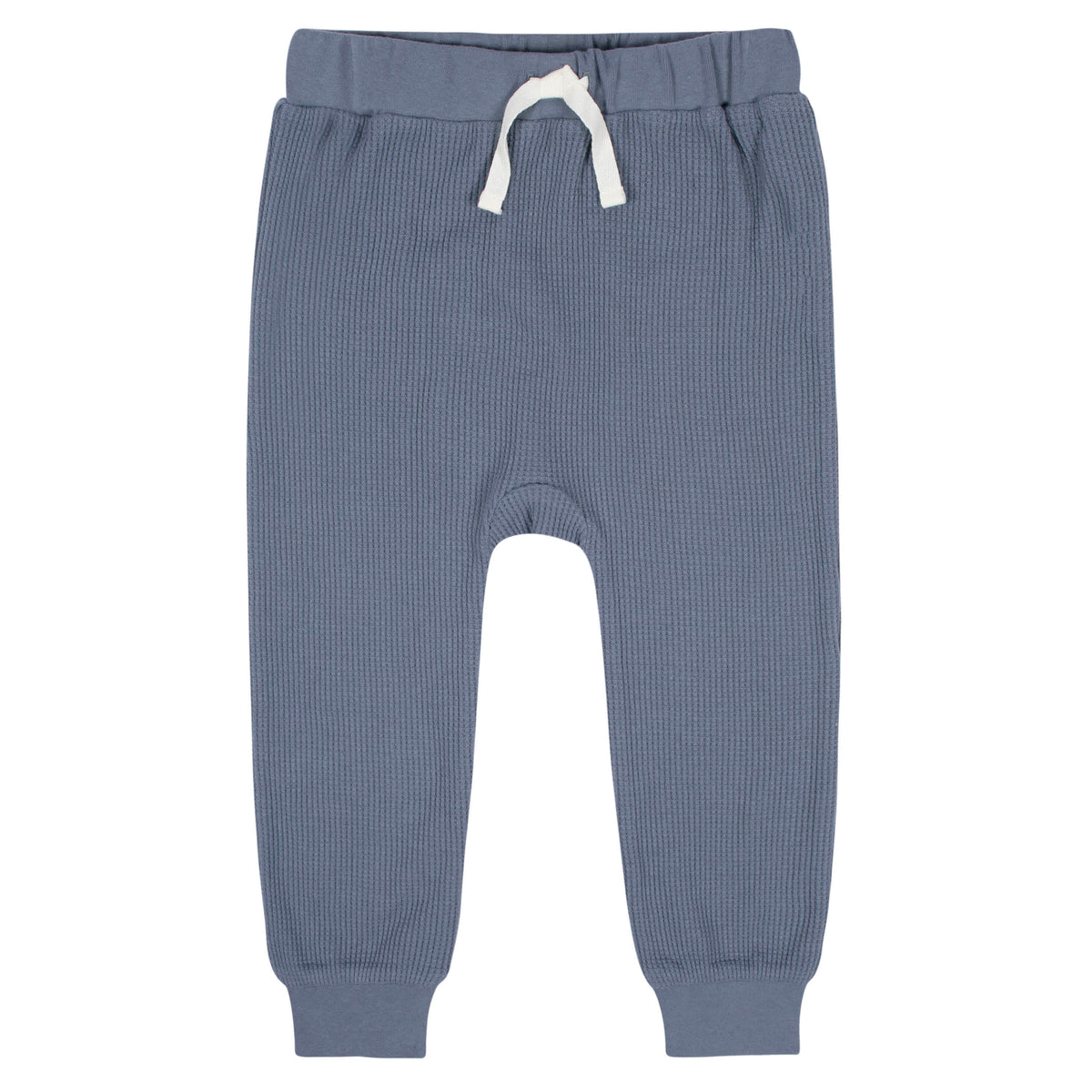 2-Piece Infant & Toddler Boys Dusty Blue Waffle Hoodie & Jogger Set, view 6