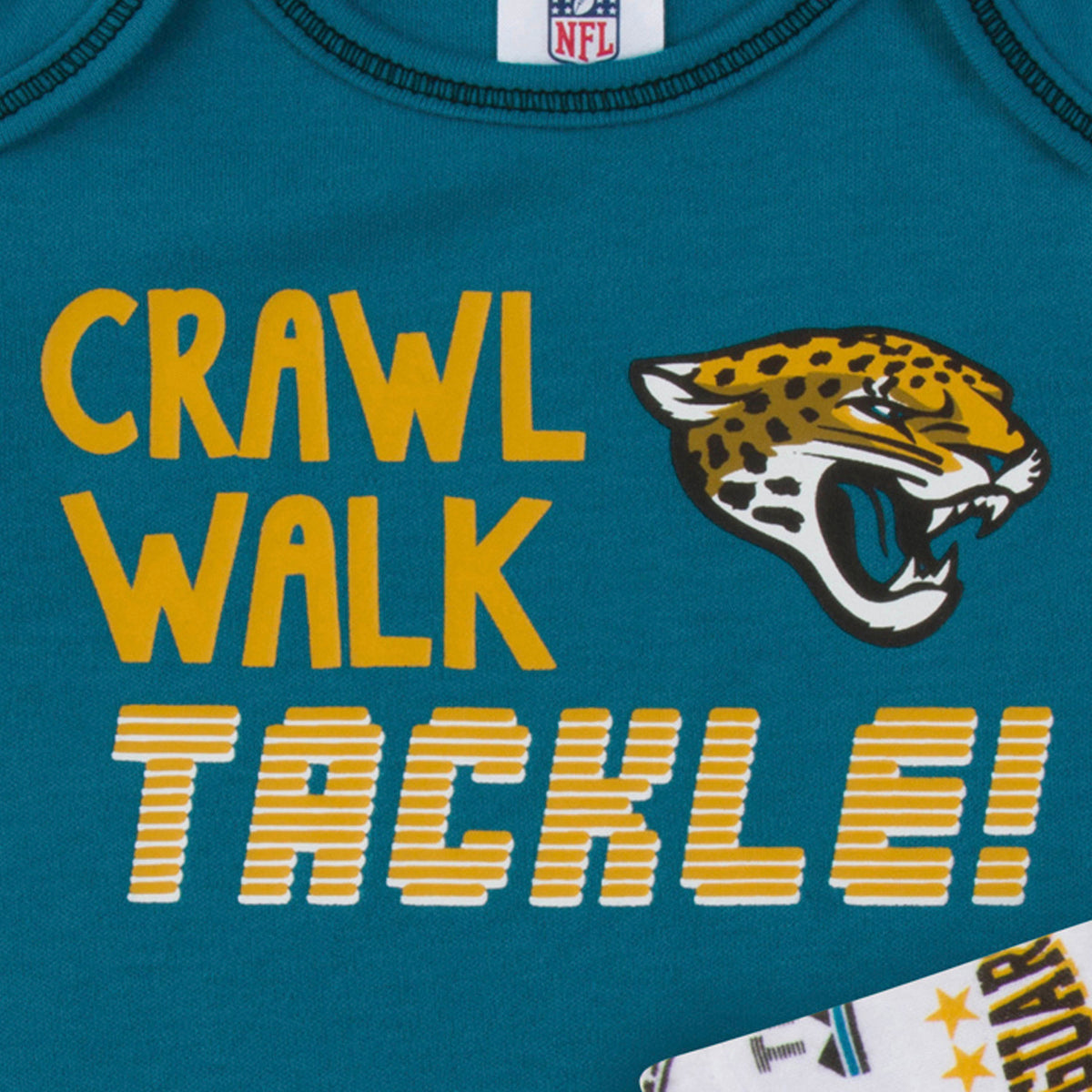 3-Pack Jacksonville Jaguars Short Sleeve Bodysuits, view 2