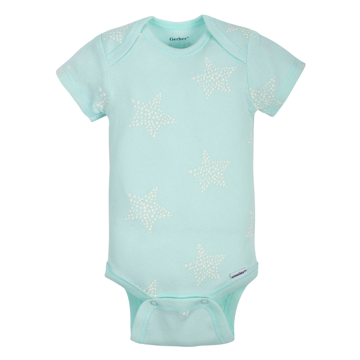 5-Pack Baby Neutral Giraffe Short Sleeve Onesies Bodysuits, view 3