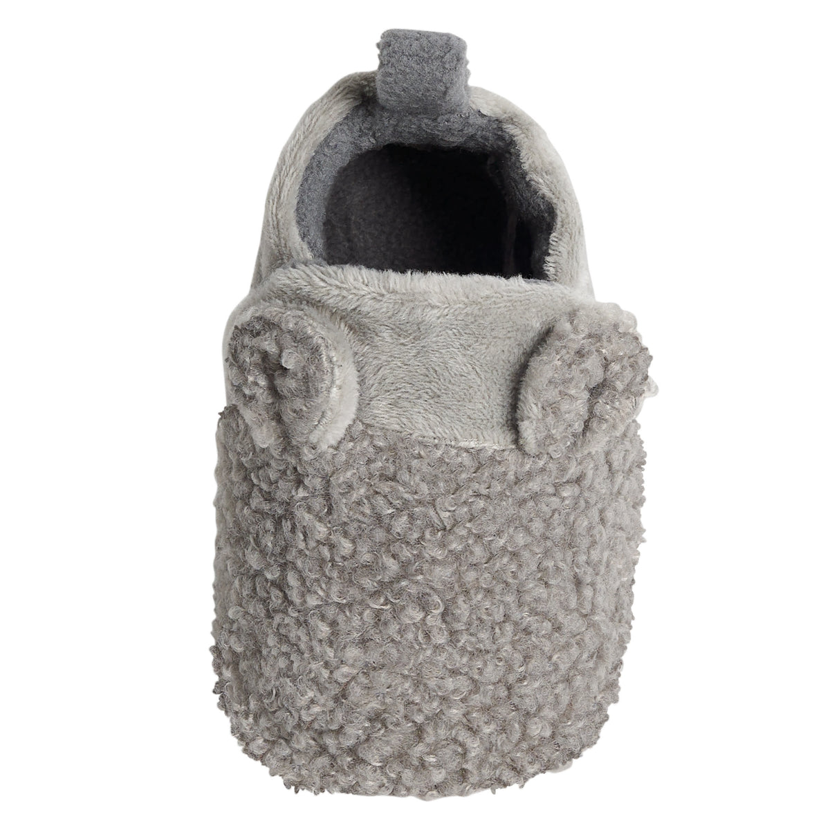 Baby Neutral Gray Sherpa Booties, view 7