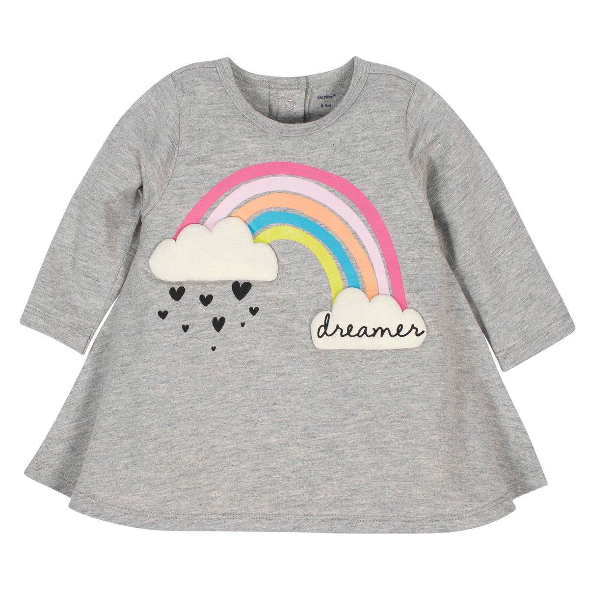 2-Piece Baby Girls Rainbow Dress and Legging Set, view 2