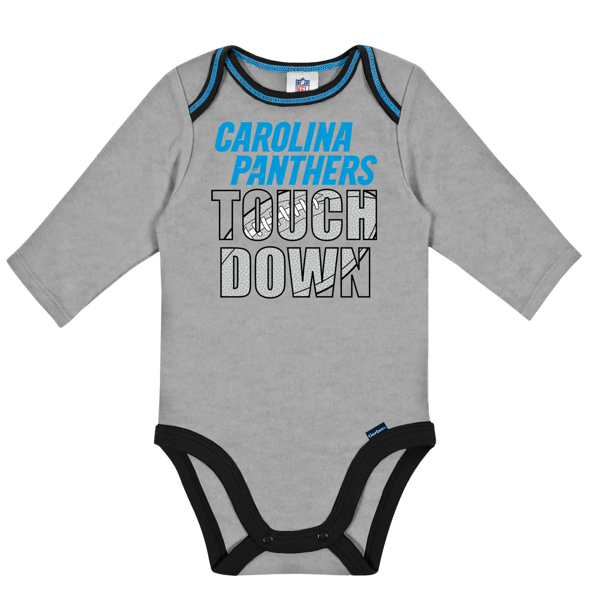 2-Pack Baby Boys Panthers Long Sleeve Bodysuits, view 2