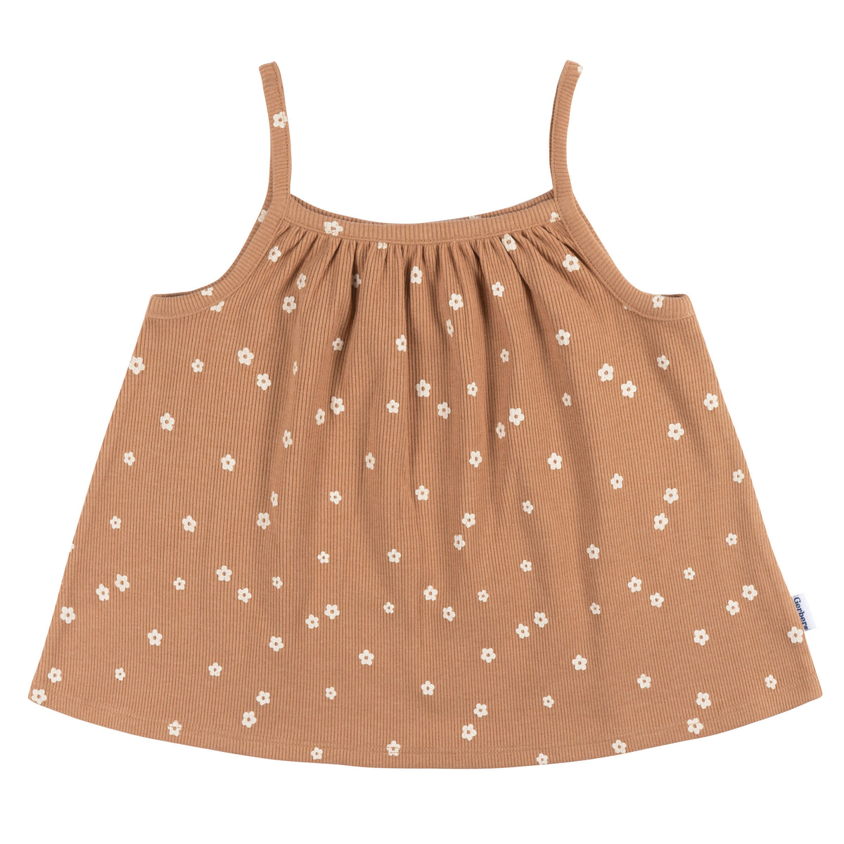 2-Piece Infant and Toddler Girls Ditsy Floral Tank Top & Shorts Set, view 2