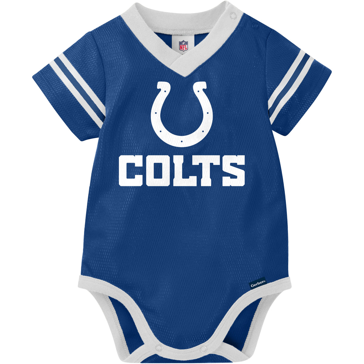 Baby Boys Colts Short Sleeve Jersey Bodysuit, view 2