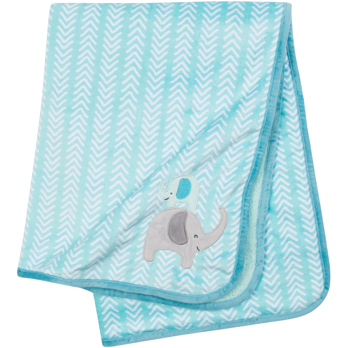 Baby Boys Elephants Plush Blanket