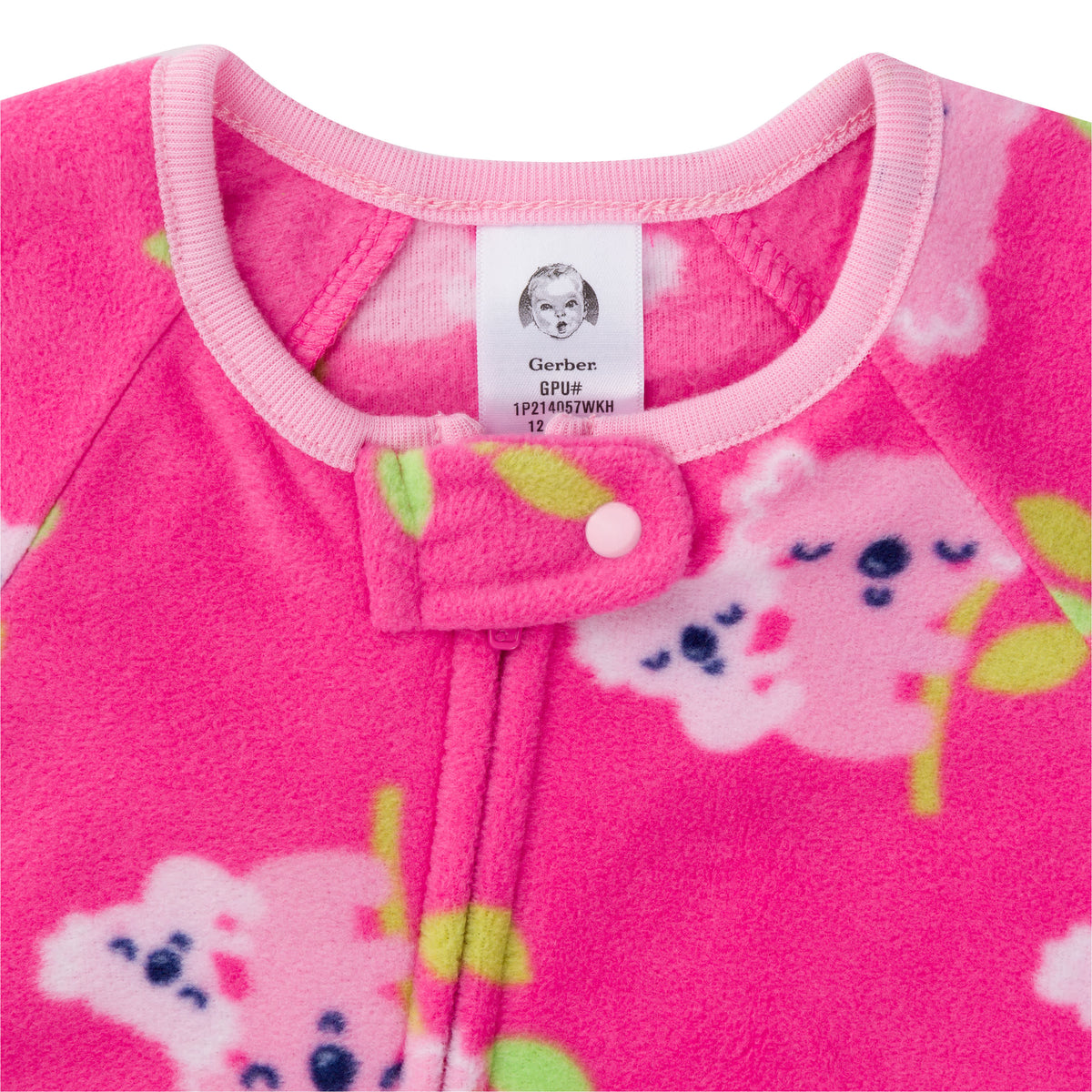 2-Pack Baby & Toddler Girls Koala Fleece Pajamas, view 3