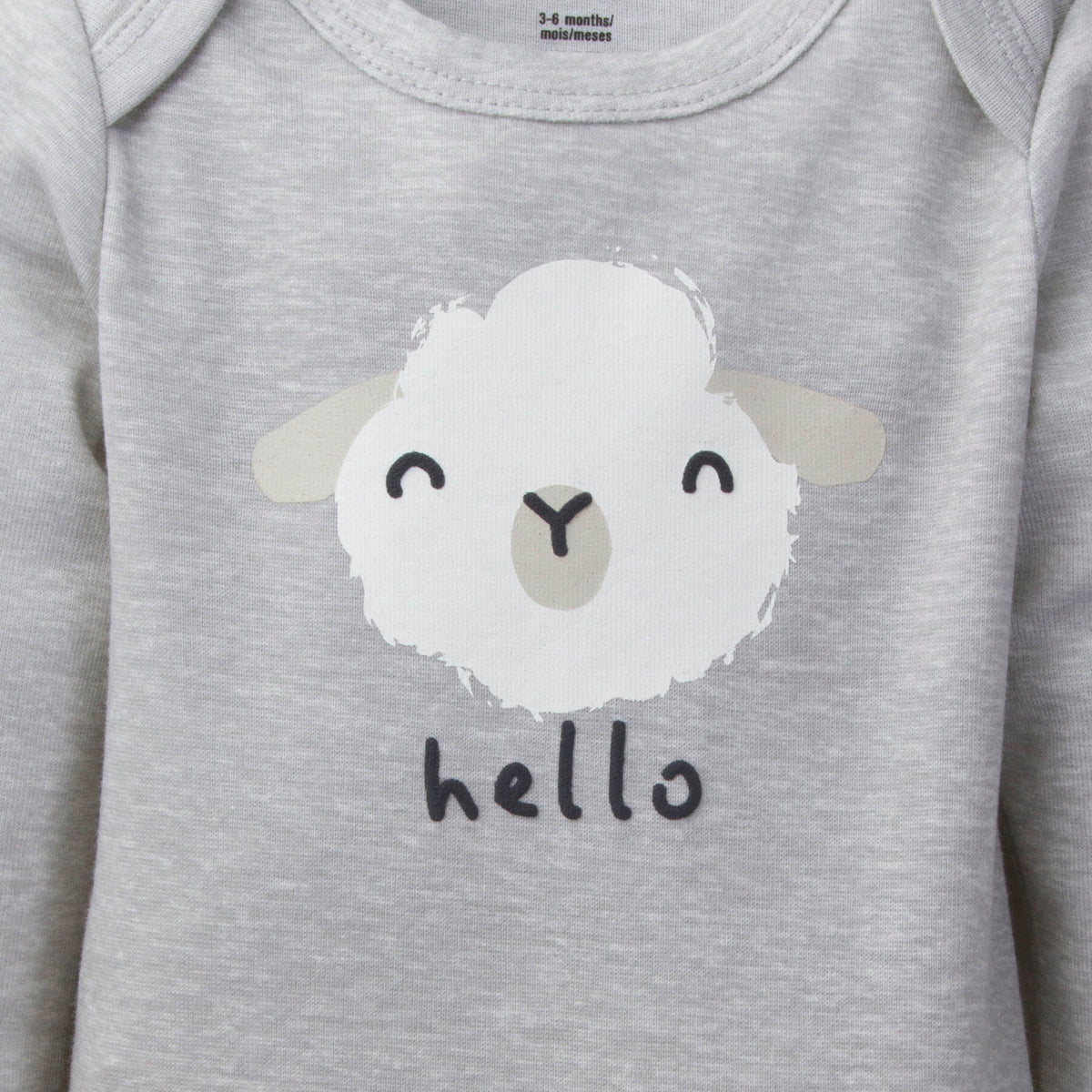 3-Piece Baby Neutral Sheep Onesies Bodysuits & Pants Set, view 3