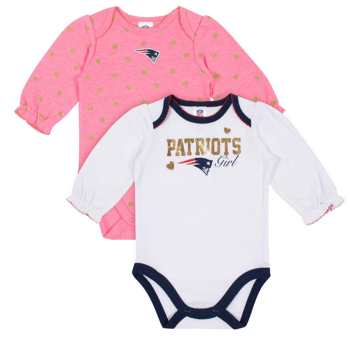 2-Pack New England Patriots Long Sleeve Bodysuits