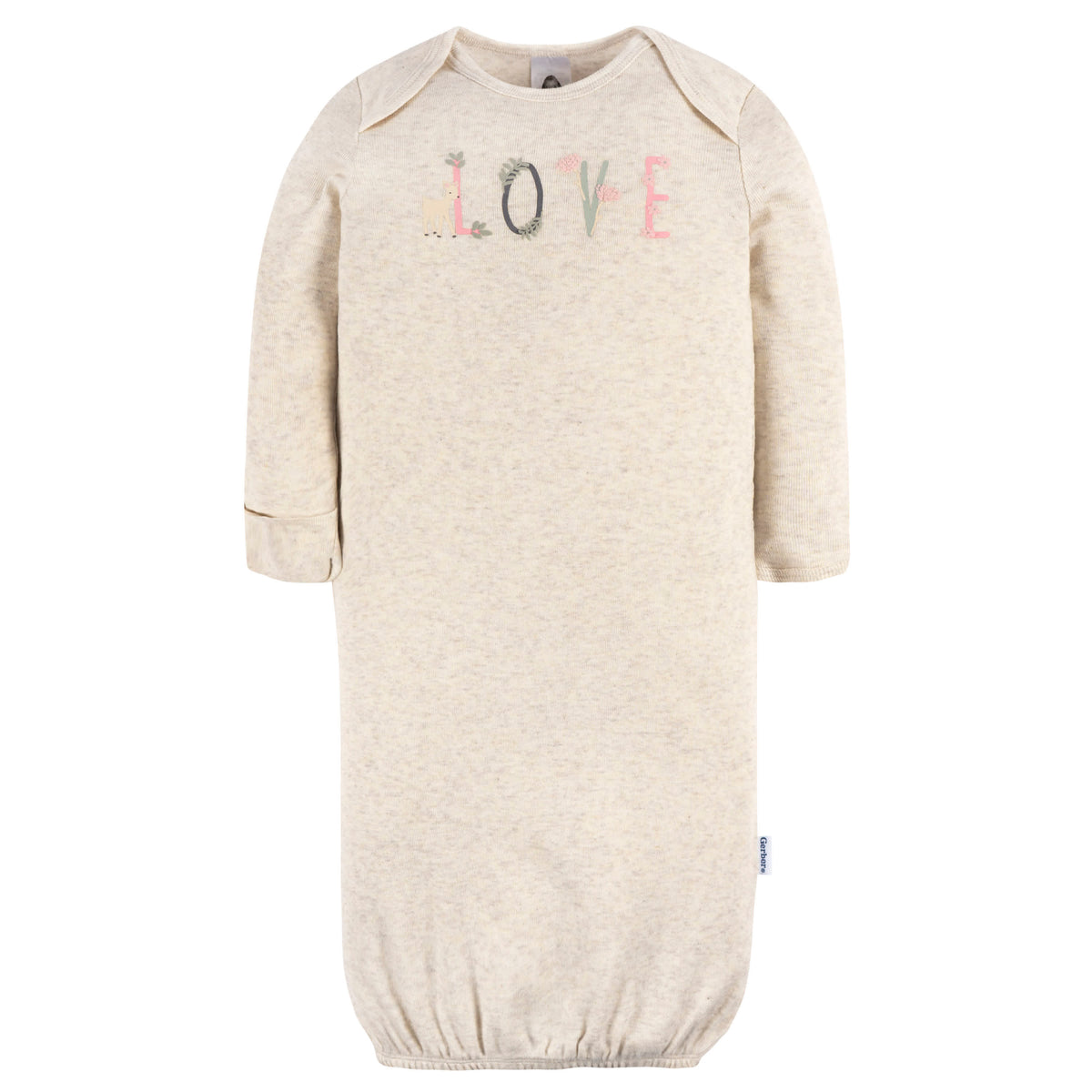 4-Pack Baby Girls Woodland Love Gowns, view 4