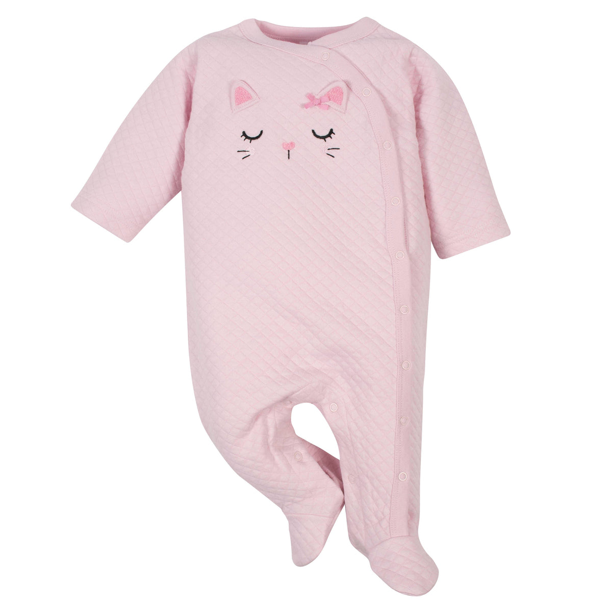 Gerber Baby Girls' Quilted Cat Sleep 'n Play