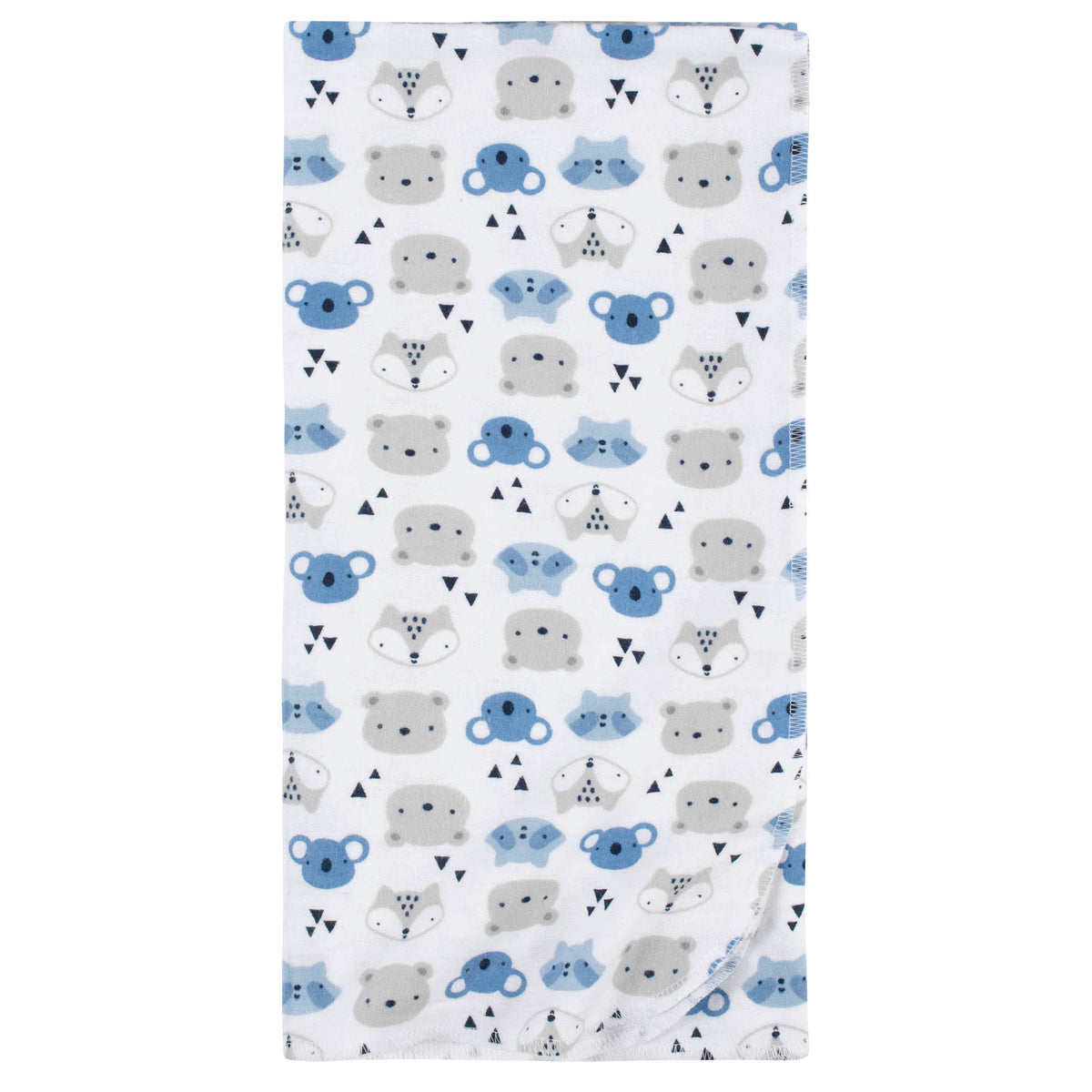 5-Pack Baby Boys Critters Flannel Receiving Blankets, view 2