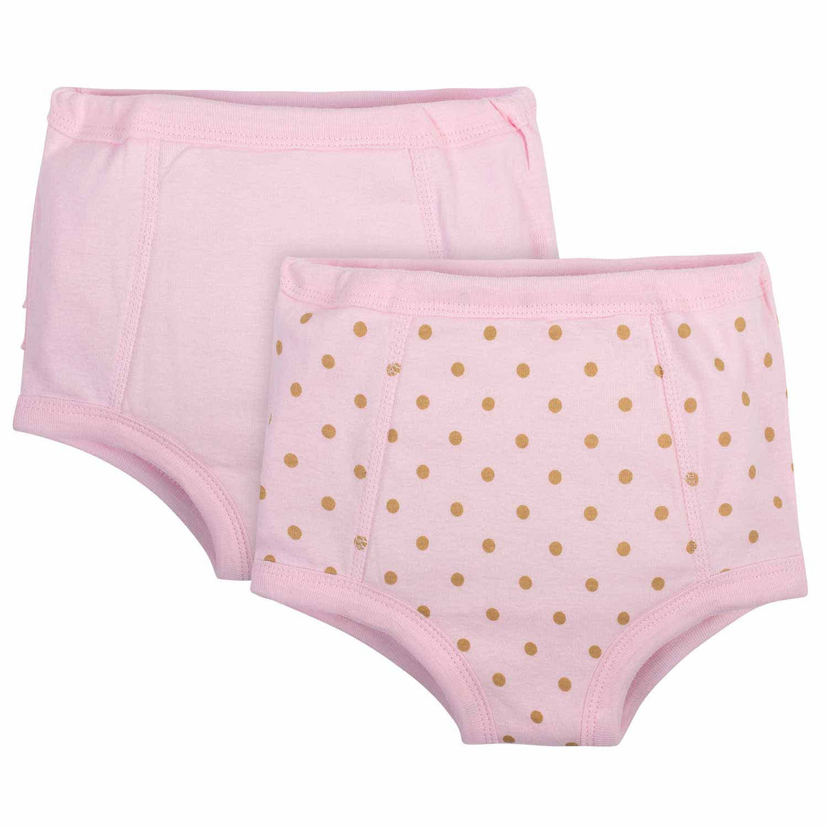 2-Pack Toddler Girls Dots Training Pants With Tpu Lining