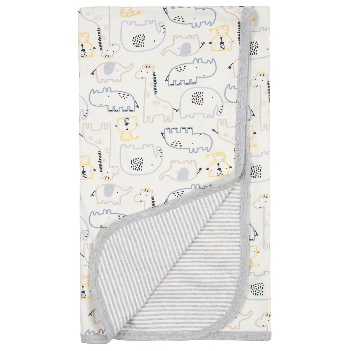 Organic Baby Boys Jungle Reversible Blanket