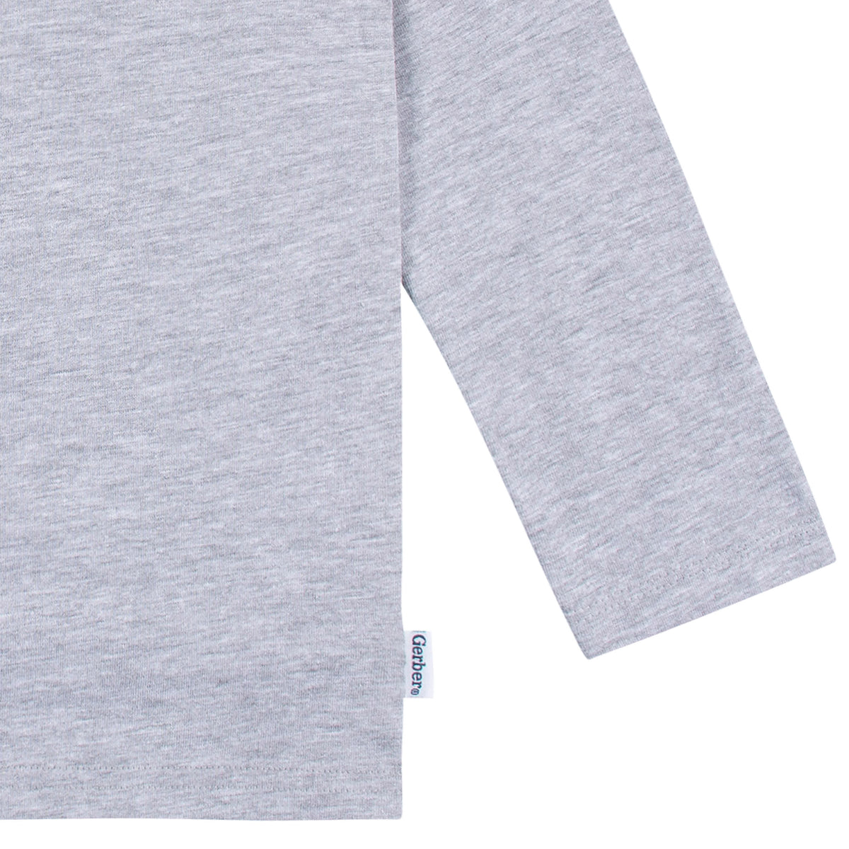 5-Pack Baby & Toddler Grey Heather Premium Long Sleeve T-Shirts, view 4