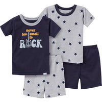 4-Piece Infant & Toddler Boys Music Shorts Pajamas Set
