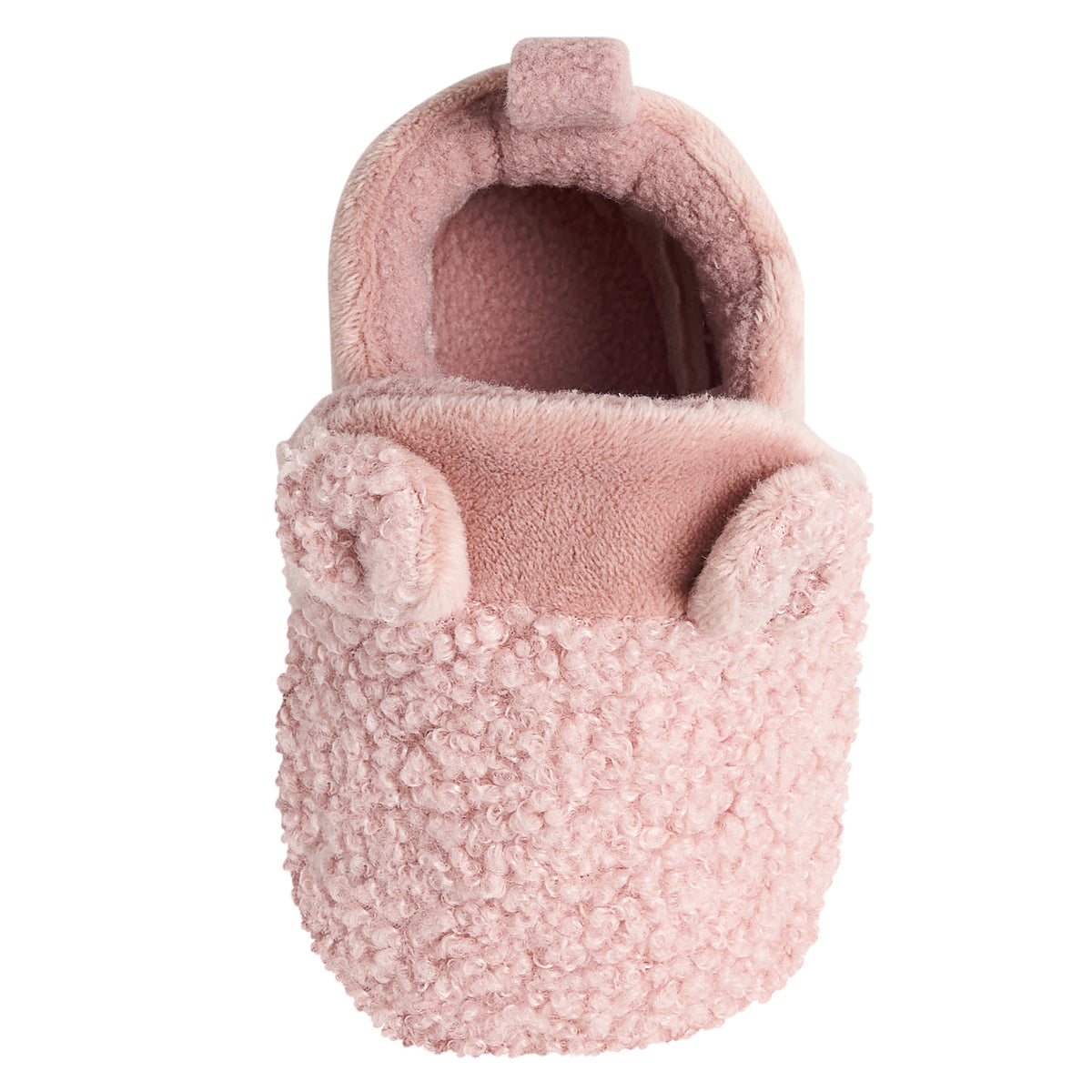 Baby Girls Pink Sherpa Booties, view 5