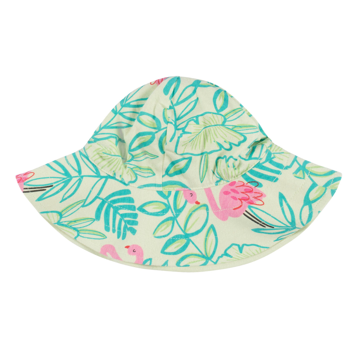 3-Piece Baby & Toddler Girls Flamingo Fun Dress, Diaper Cover & Reversible Sun Hat Set, view 2