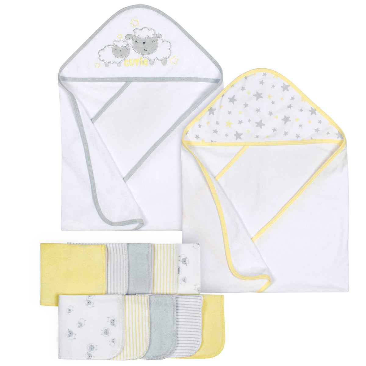 12-Piece Baby Neutral Lamb Bath Bundle