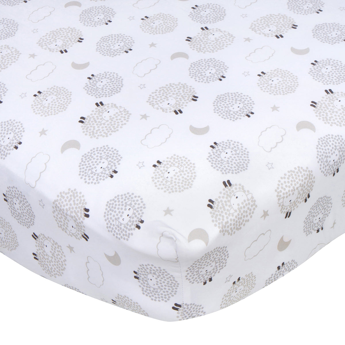 Baby Neutral Sheep Fitted Crib Sheet