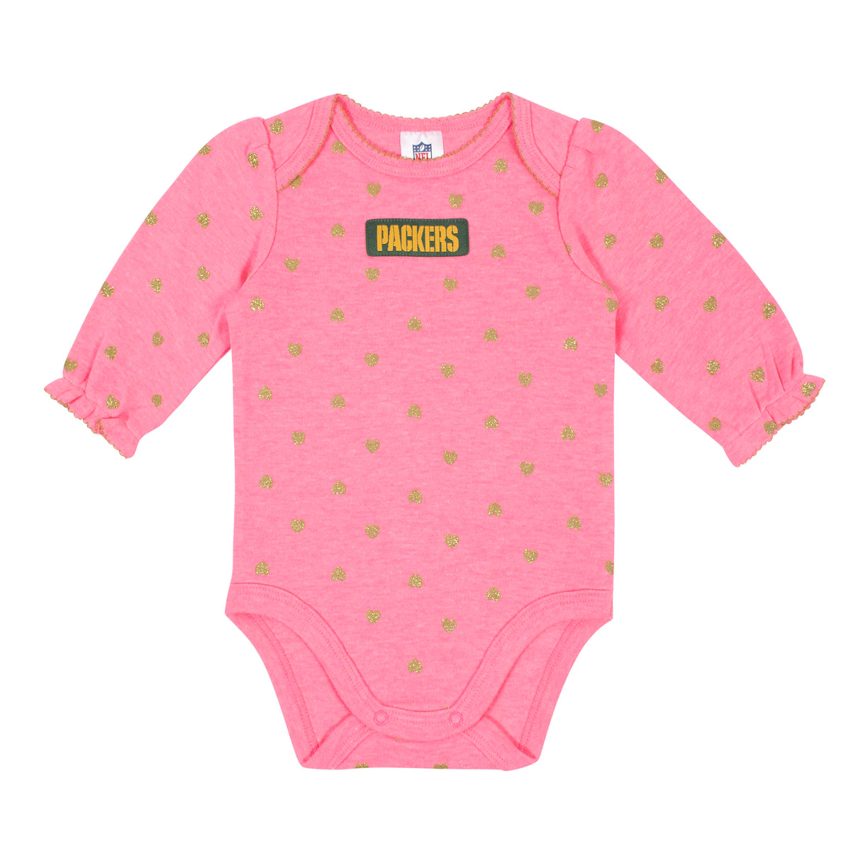 2-Pack Green Bay Packers Long Sleeve Bodysuits, view 2