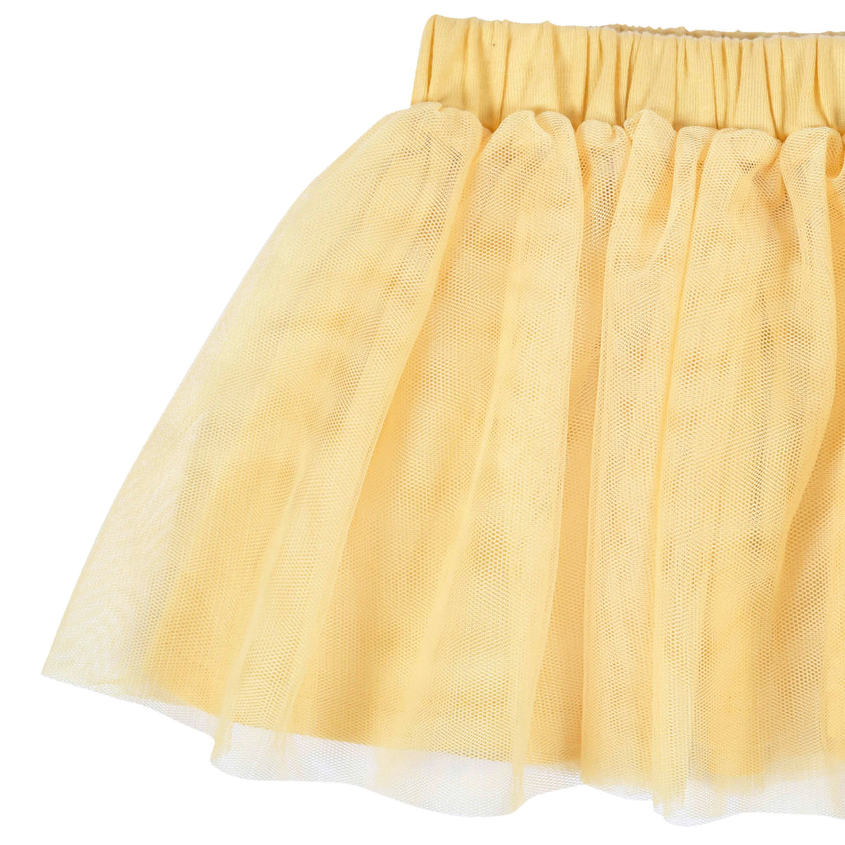 3-Piece Baby & Toddler Girls Golden Flowers French Terry Top, Tulle Tutu, & Legging Set, view 5