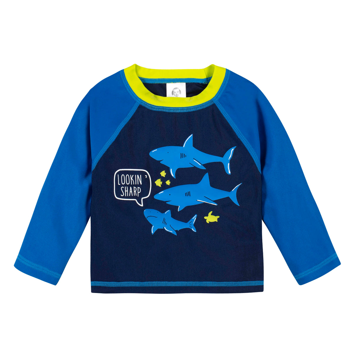2-Piece Baby & Toddler Boys Shark Zone Rash Guard & Swim Trunks Set, view 4