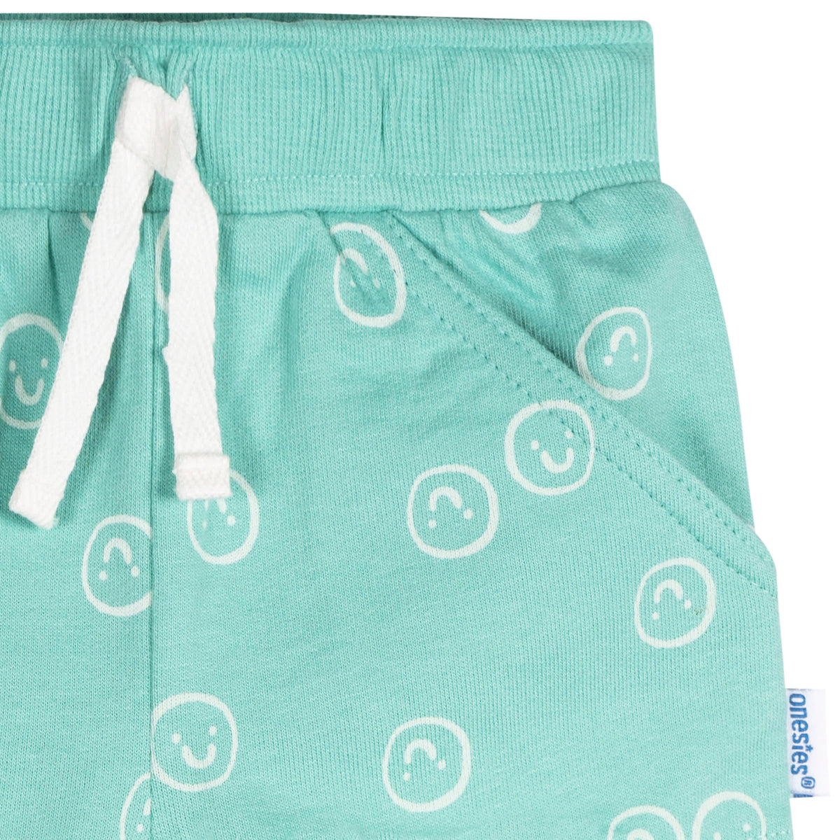 3-Pack Baby Neutral Smiley Faces Shorts, view 7