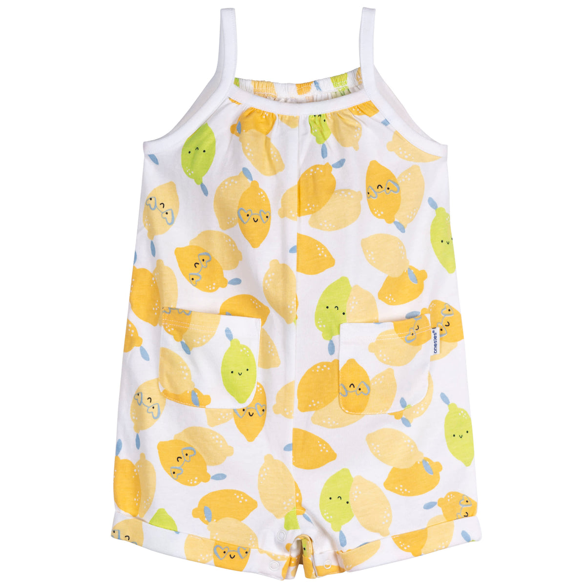 3-Pack Baby Girls Lemons Rompers, view 12