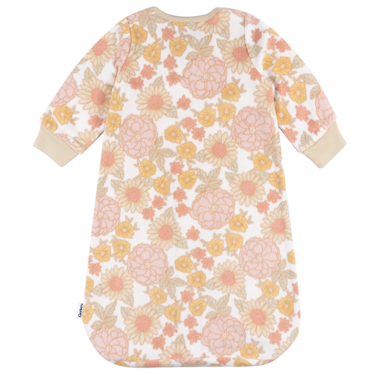 Baby Girls Pink Floral Wearable Blanket, view 4