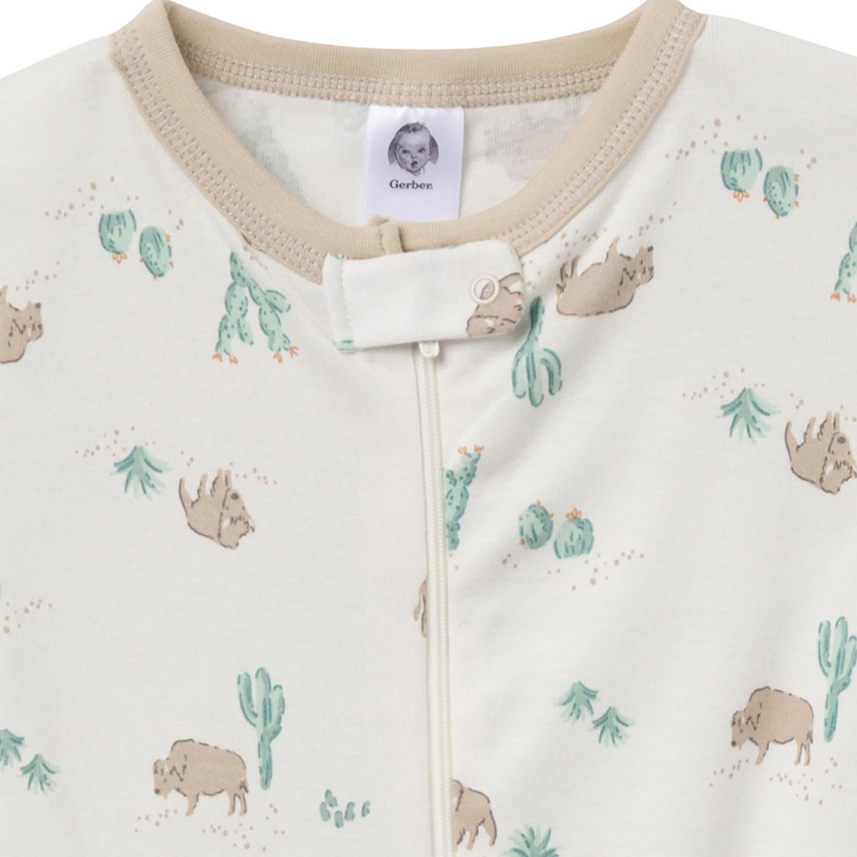 4-Pack Baby & Toddler Boys Desert Animals Snug-Fitting Footed Pajamas, view 4