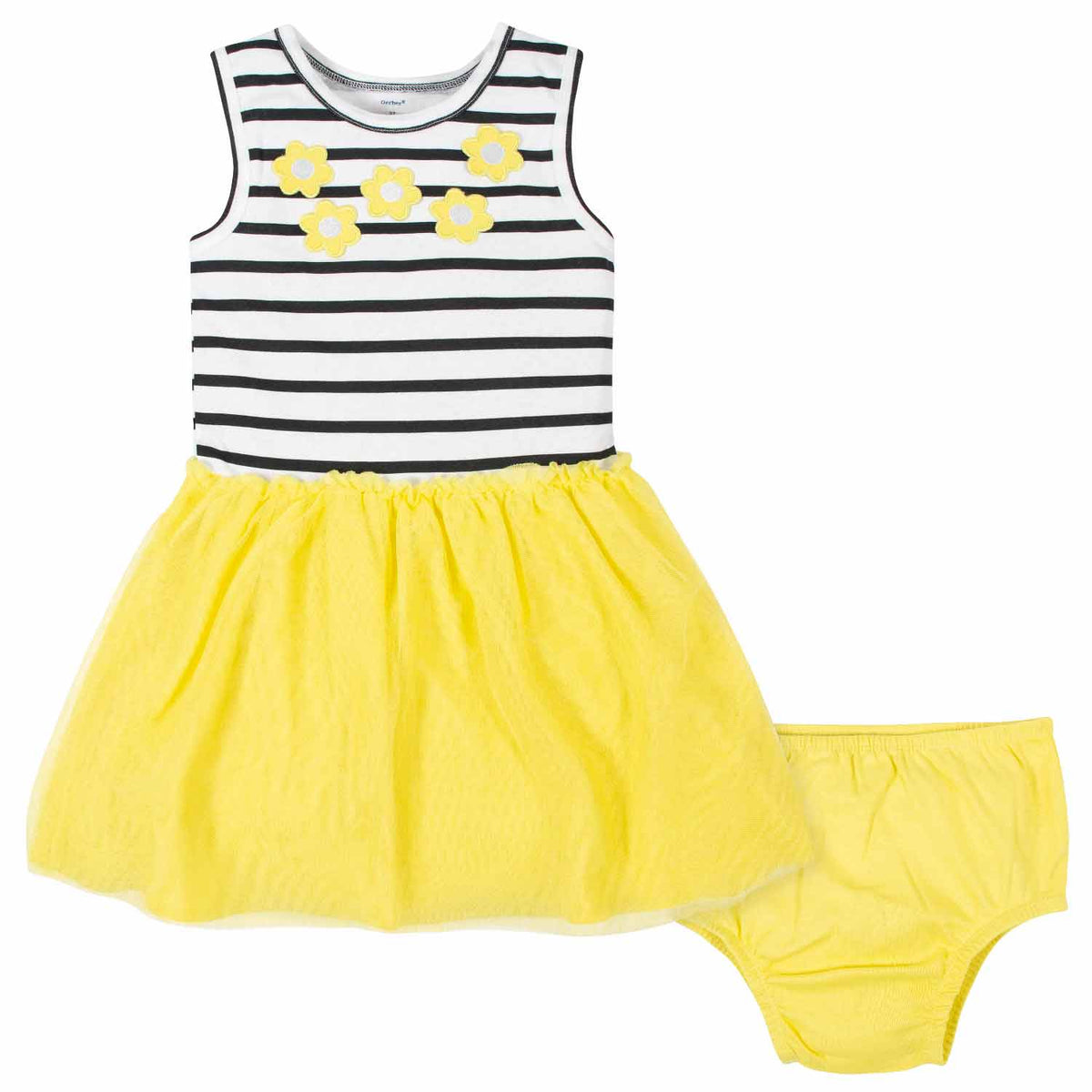2-Piece Toddler Girls Flowers Dress Set