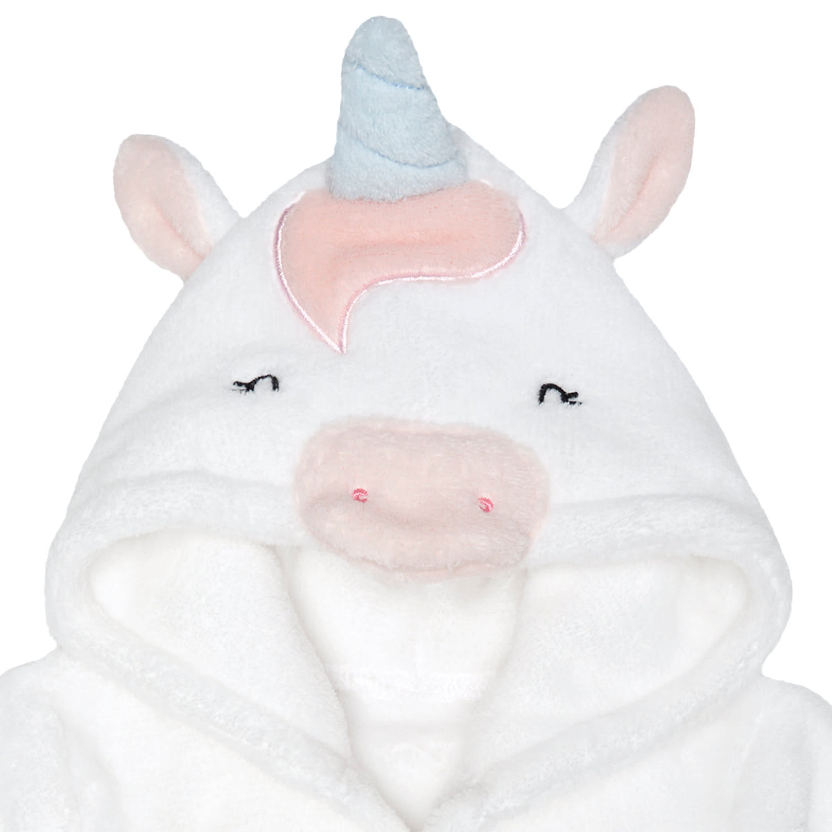Baby Girls White Unicorn Robe, view 5