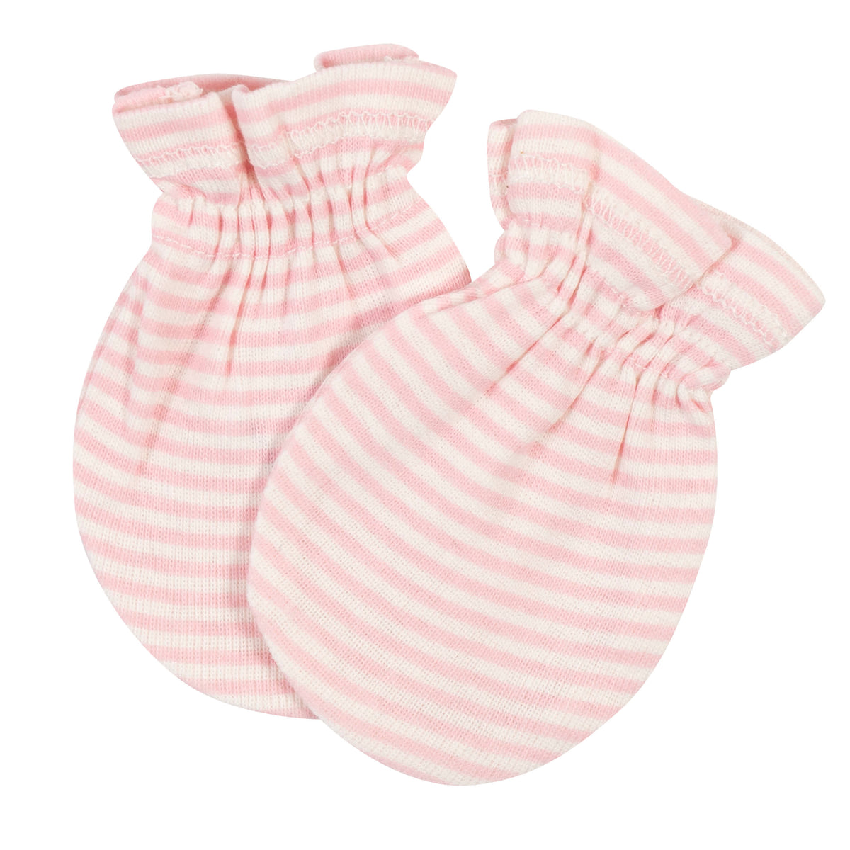 3-Pack Baby Girls Fox No Scratch Mittens, view 4
